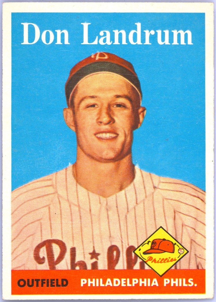 1958 Topps #291 Don Landrum, Philadelphia Phillies
