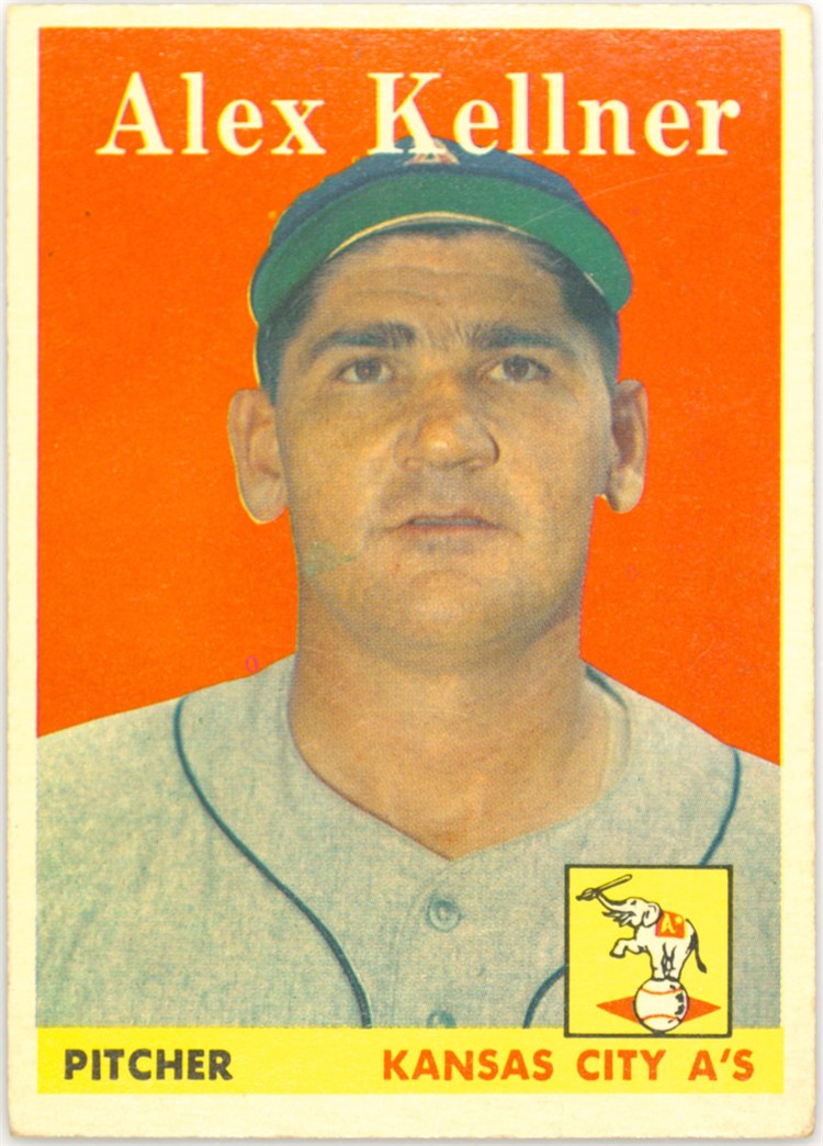 1958 Topps #3 Alex Kellner, Kansas City Athletics