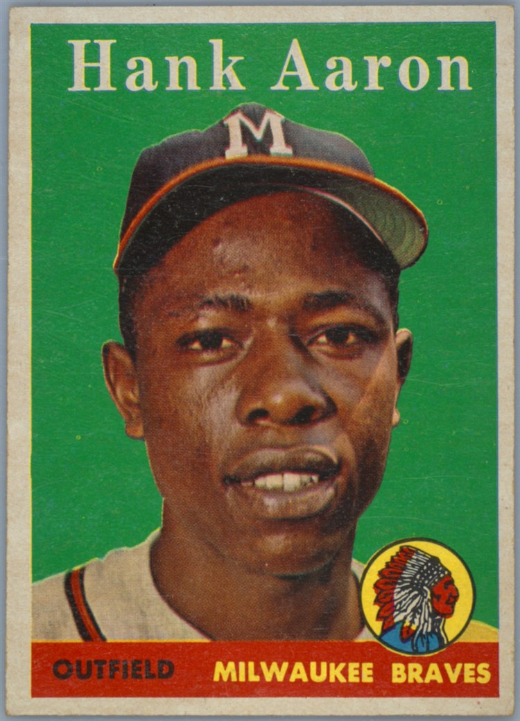 1958 Topps #30 Hank Aaron, Milwaukee Braves