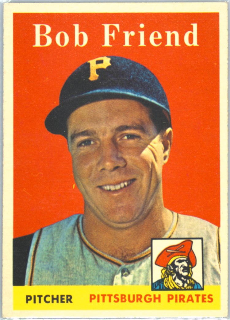 1958 Topps #315 Bob Friend, Pittsburgh Pirates