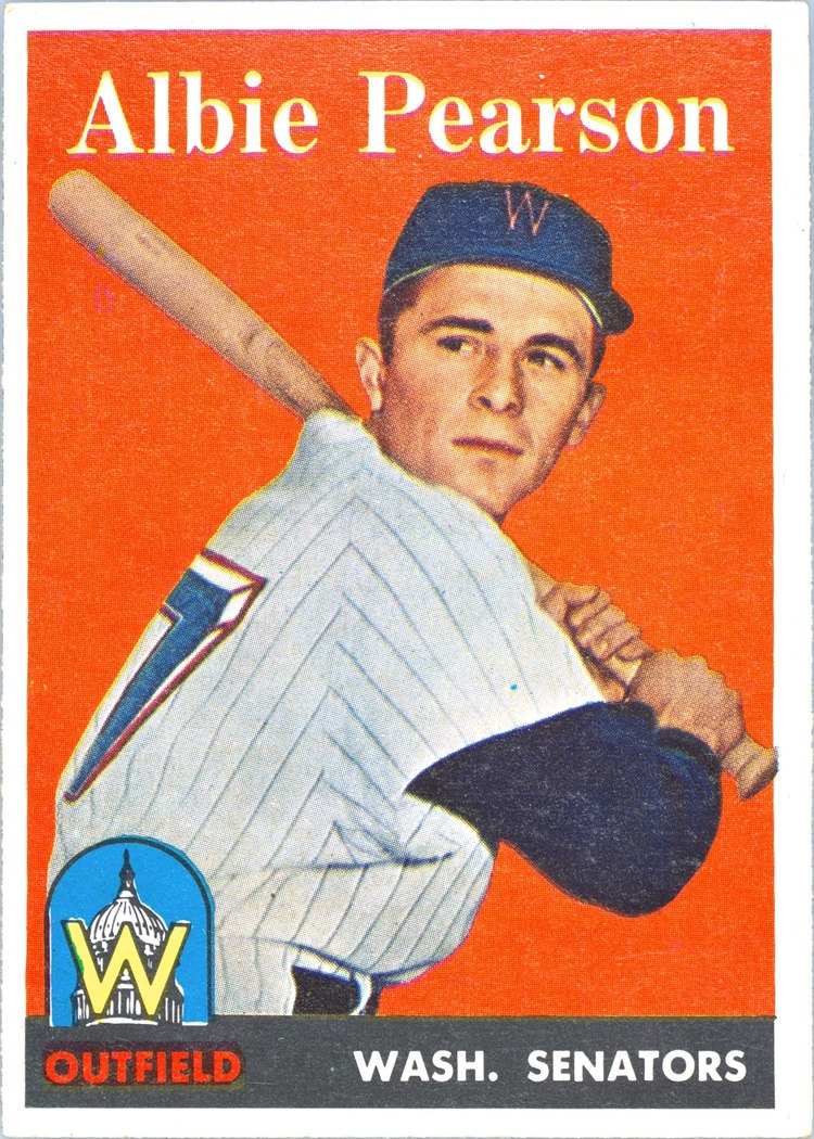 1958 Topps #317 Albie Pearson, Washington Senators