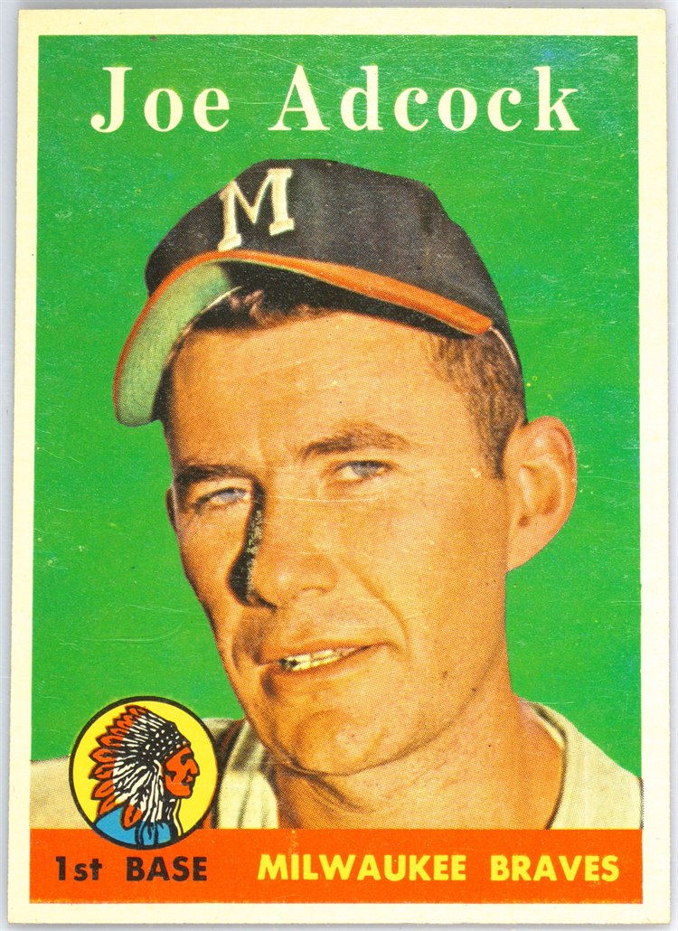 1958 Topps #325 Joe Adcock, Milwaukee Braves