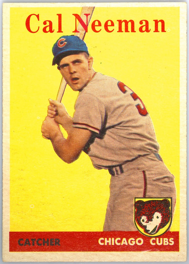 1958 Topps #33 Cal Neeman, Chicago Cubs