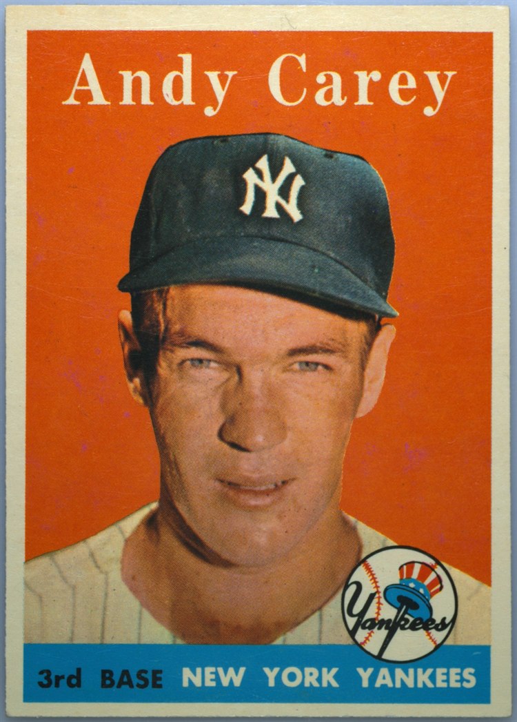 1958 Topps #333 Andy Carey, New York Yankees