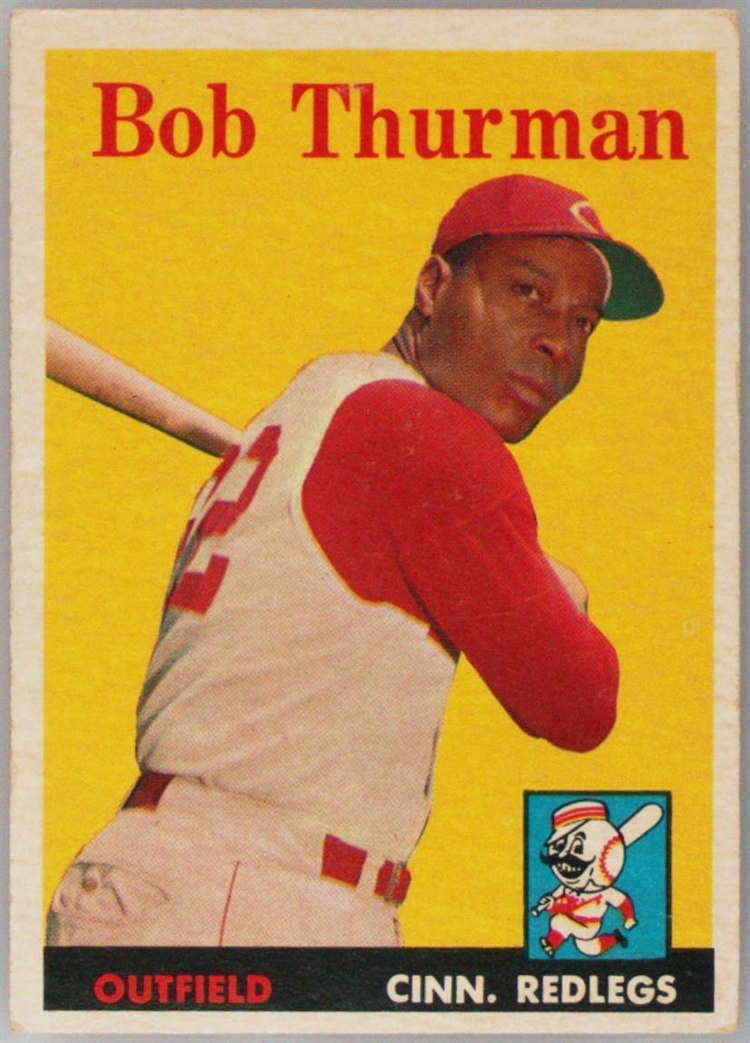 1958 Topps #34 Bob Thurman, Cincinnati Reds
