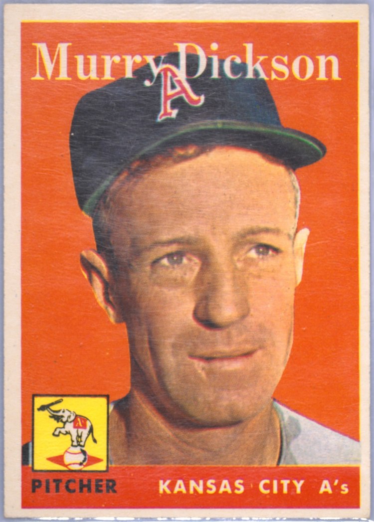 1958 Topps #349 Murry Dickson, Kansas City Athletics