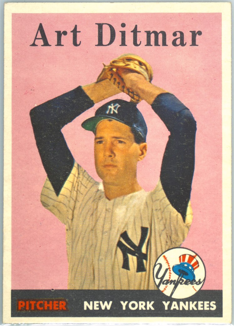 1958 Topps #354 Art Ditmar, New York Yankees