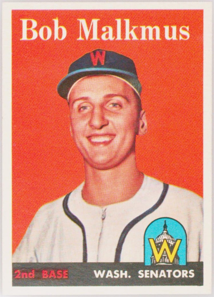 1958 Topps #356 Bobby Malkmus, Washington Senators