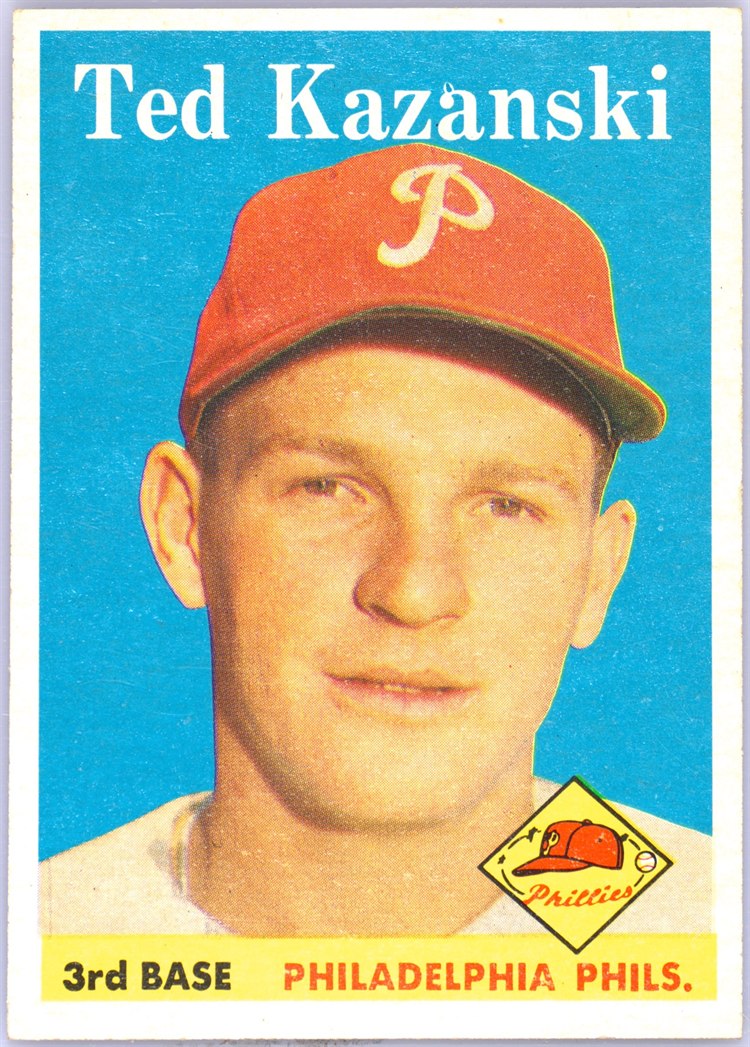 1958 Topps #36 Ted Kazanski, Philadelphia Phillies