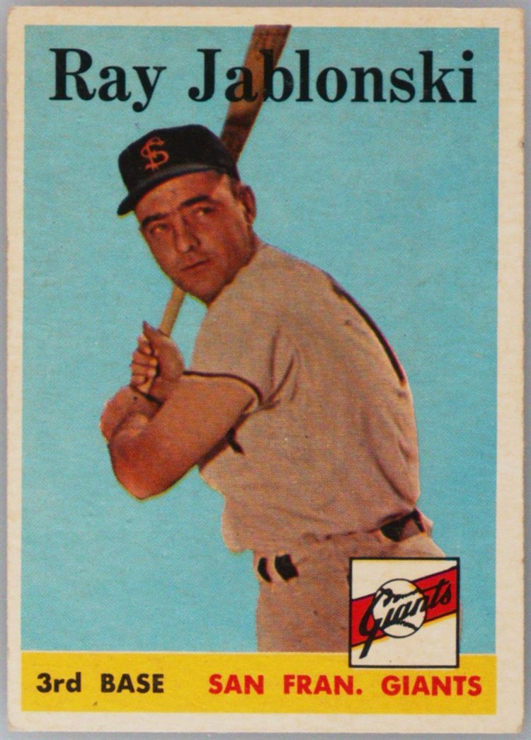 1958 Topps #362 Ray Jablonski, San Francisco Giants