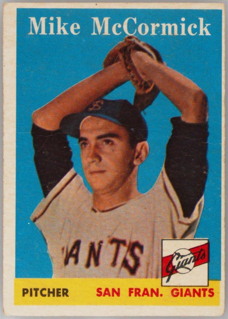 1958 Topps #37 Mike McCormick, San Francisco Giants
