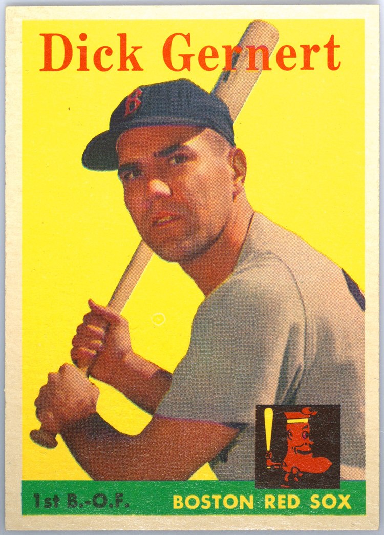 1958 Topps #38 Dick Gernert, Boston Red Sox