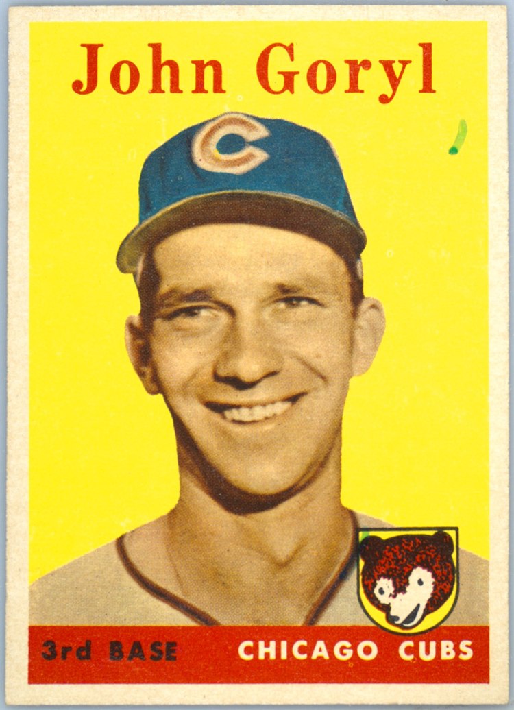 1958 Topps #384 John Goryl, Chicago Cubs