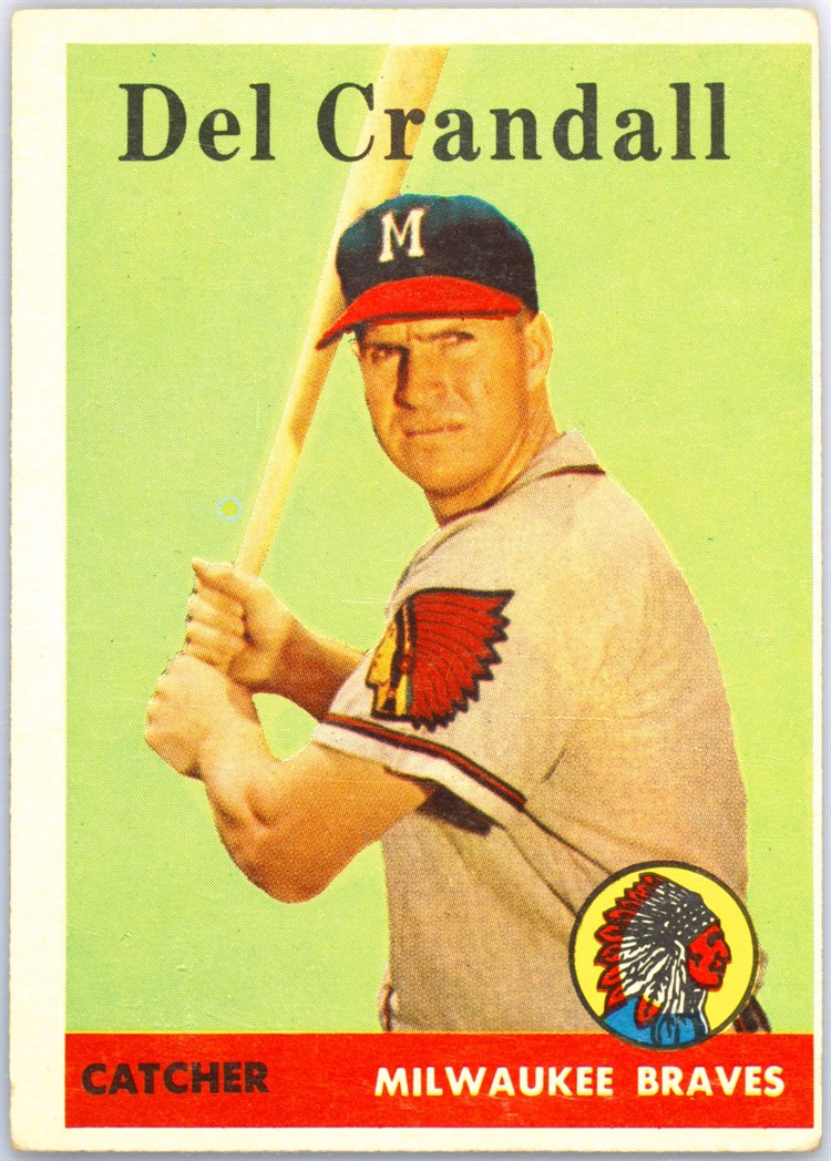 1958 Topps #390 Del Crandall, Milwaukee Braves