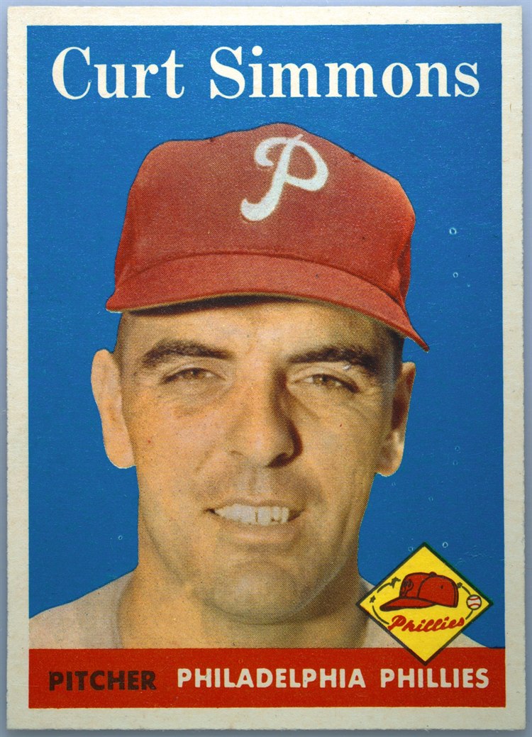 1958 Topps #404 Curt Simmons, Philadelphia Phillies