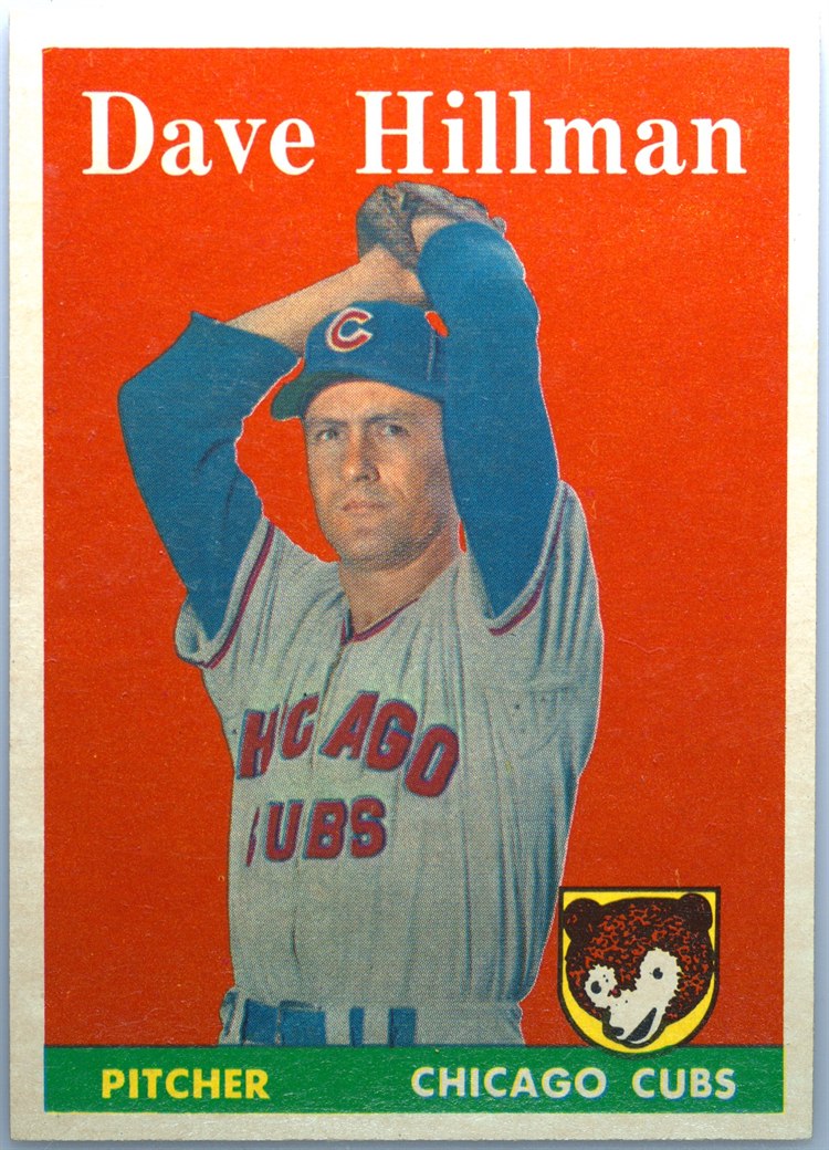 1958 Topps #41 Dave Hillman, Chicago Cubs