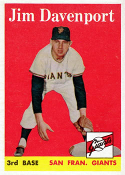 1958 Topps #413 Jim Davenport, San Francisco Giants