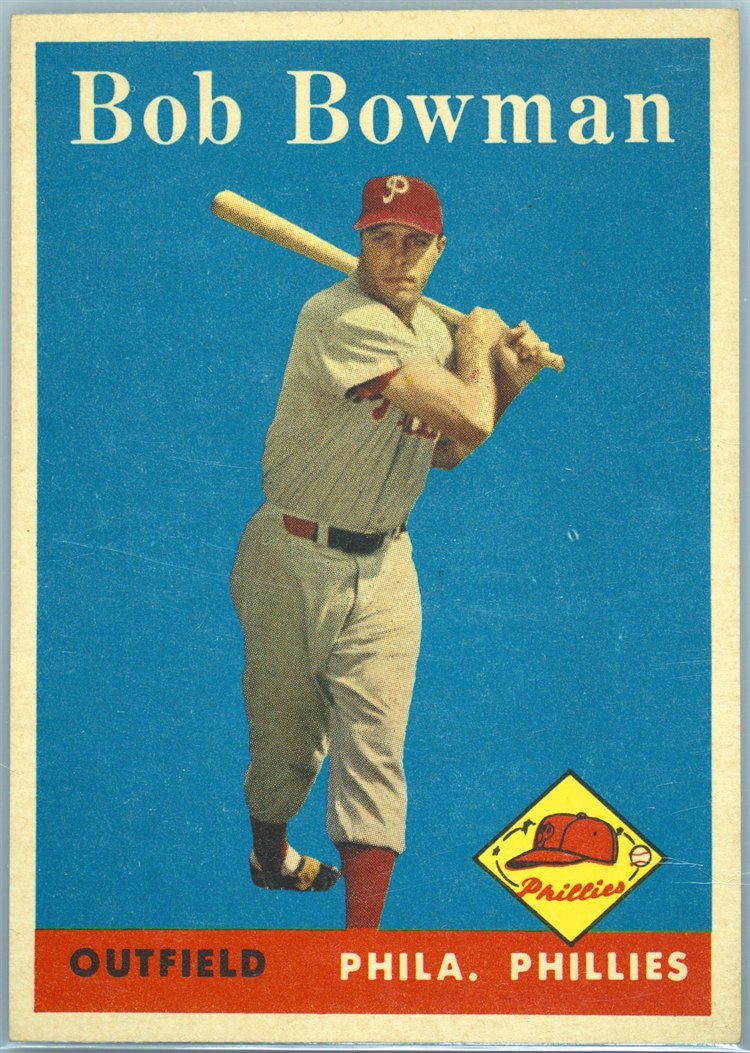 1958 Topps #415 Bob Bowman, Philadelphia Phillies