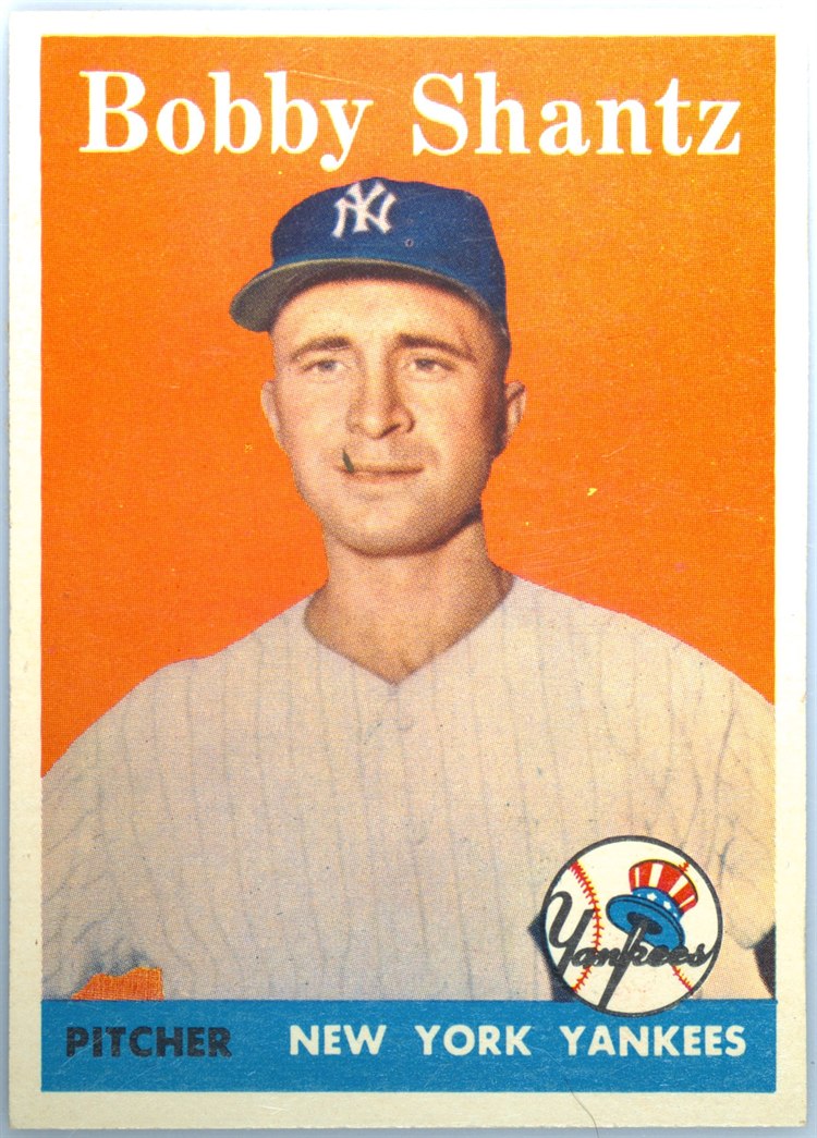 1958 Topps #419 Bobby Shantz, New York Yankees