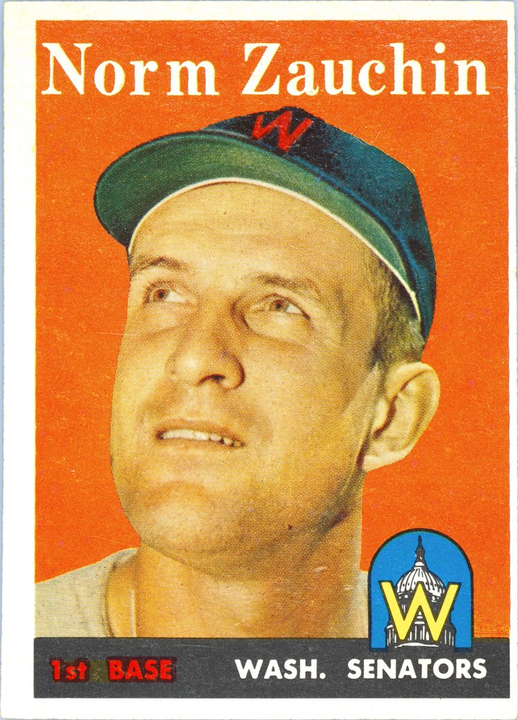 1958 Topps #422 Norm Zauchin, Washington Senators