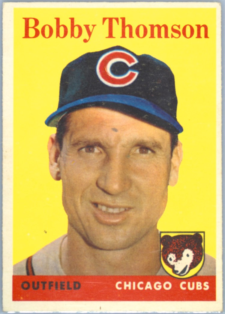 1958 Topps #430 Bobby Thomson, Chicago Cubs