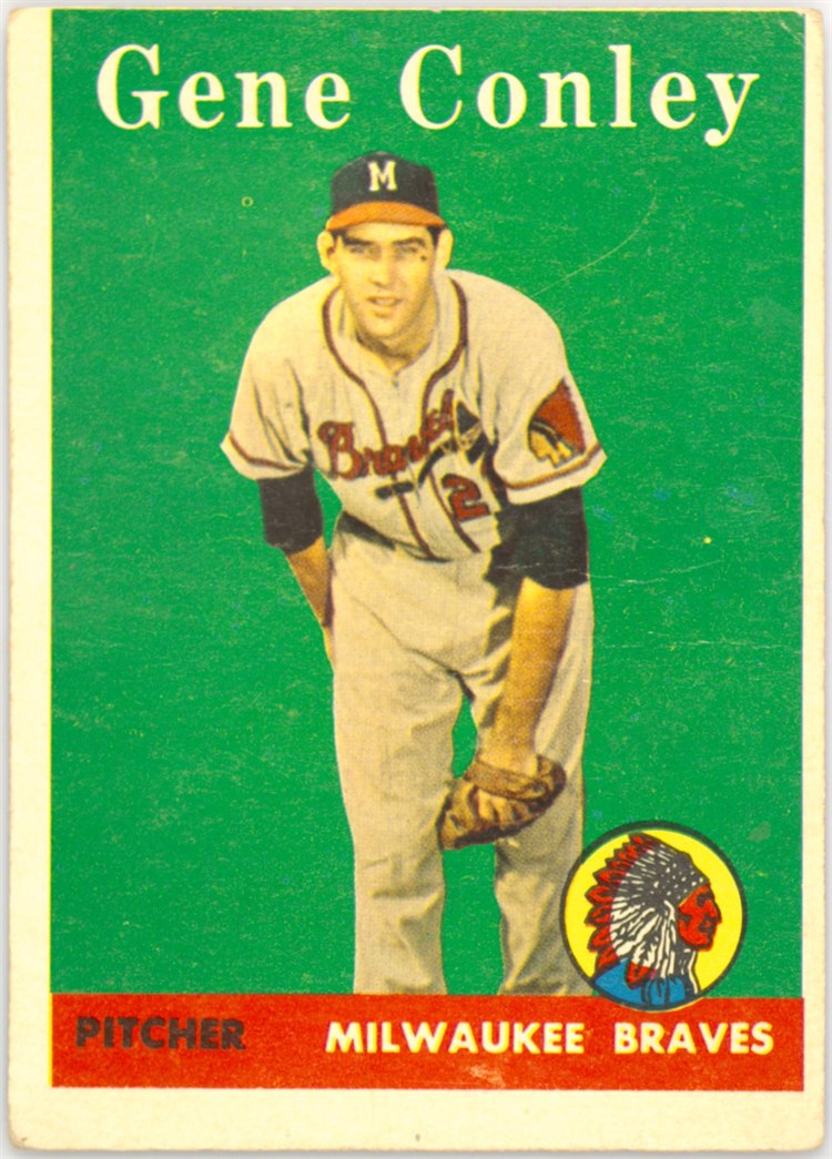 1958 Topps #431 Gene Conley, Milwaukee Braves
