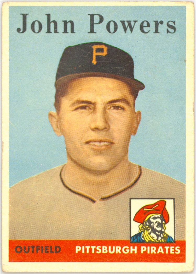 1958 Topps #432 John Powers, Pittsburgh Pirates