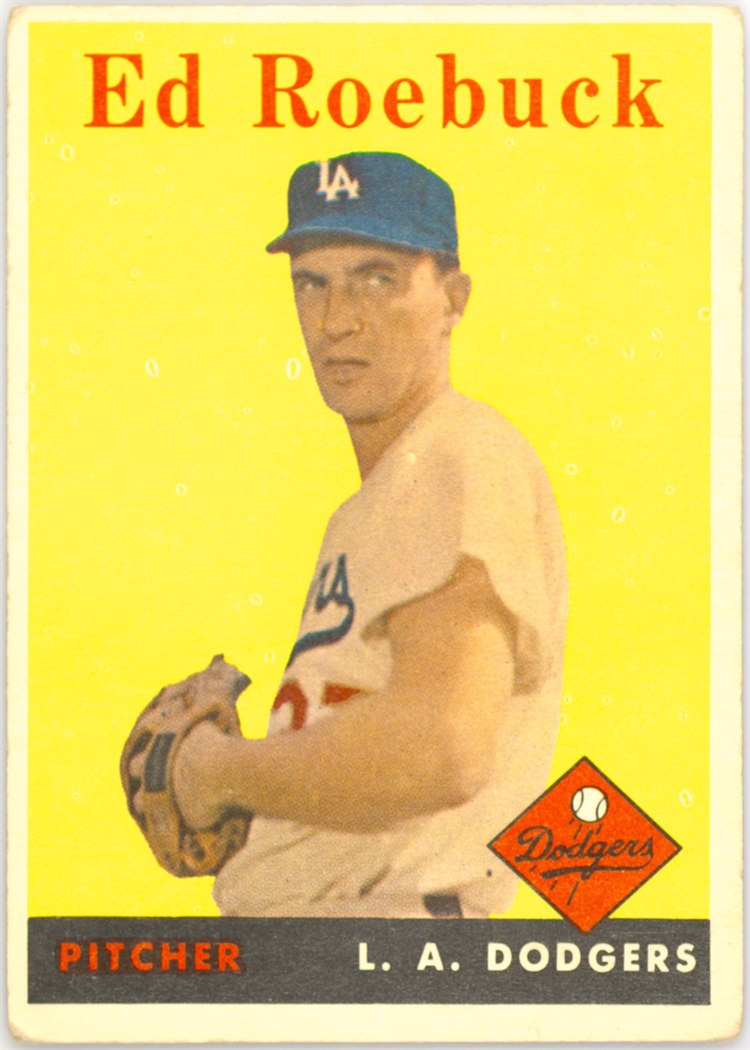 1958 Topps #435 Ed Roebuck, Los Angeles Dodgers