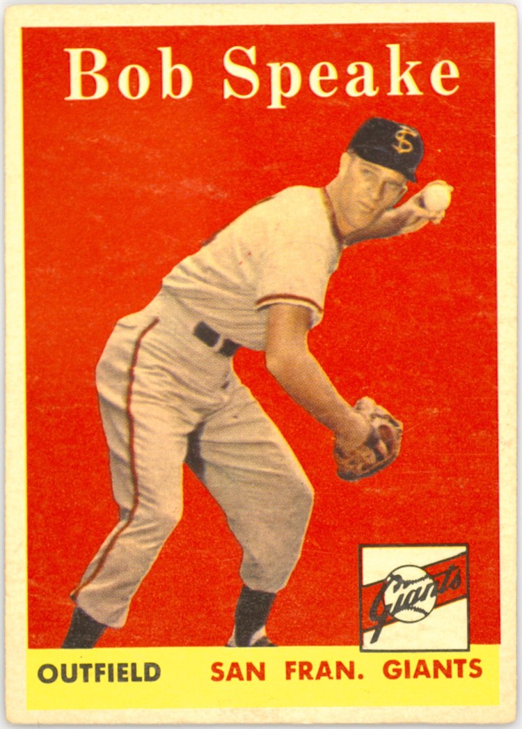 1958 Topps #437 Bob Speake, San Francisco Giants