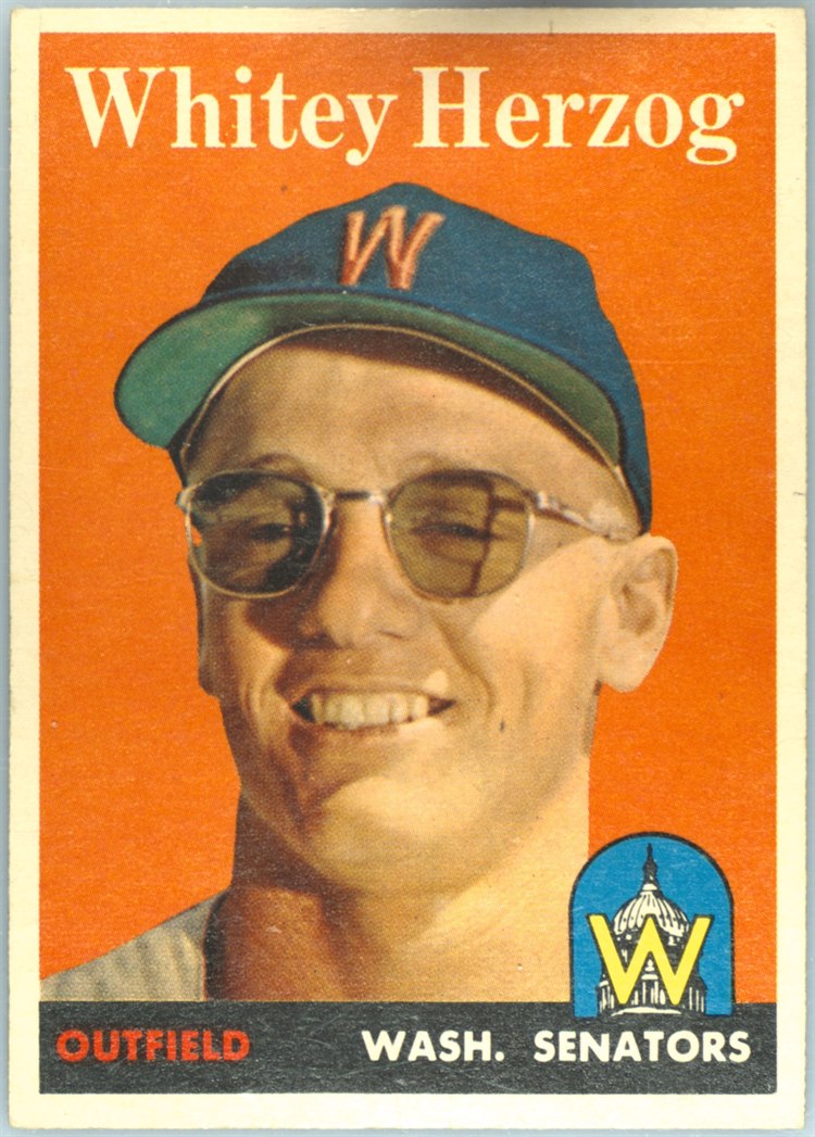 1958 Topps #438 Whitey Herzog, Washington Senators