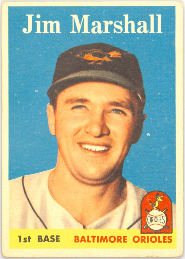 1958 Topps #441 Jim Marshall, Baltimore Orioles