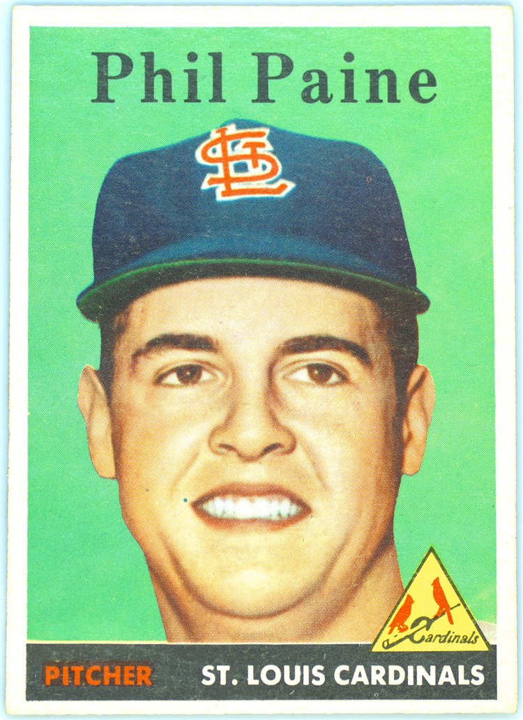 1958 Topps #442 Phil Paine, St. Louis Cardinals