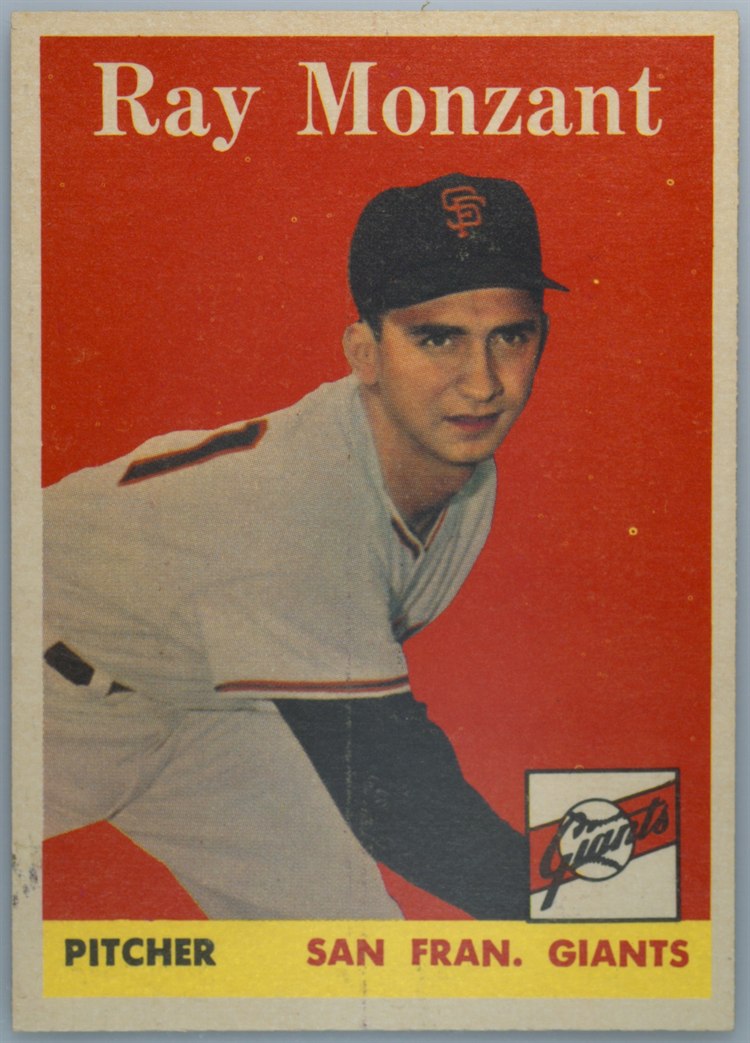 1958 Topps #447 Ray Monzant, San Francisco Giants