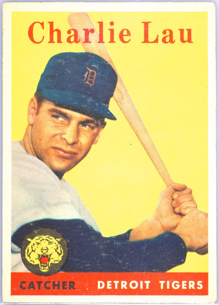 1958 Topps #448 Charlie Lau, Detroit Tigers