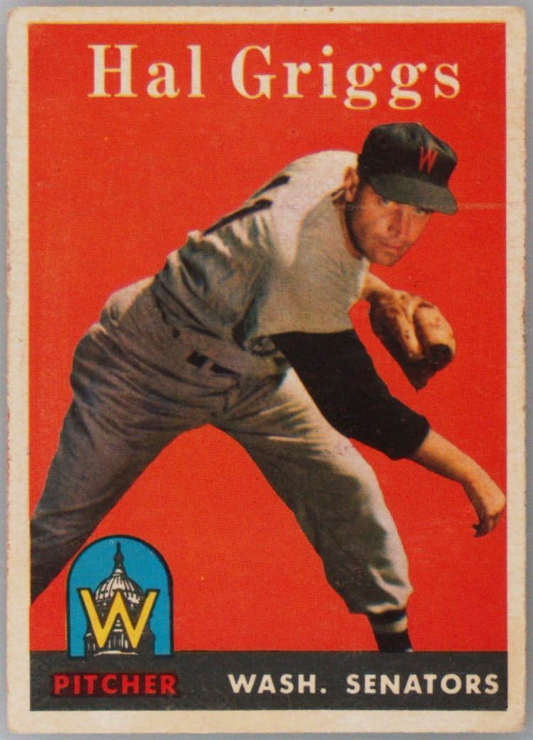 1958 Topps #455 Hal Griggs, Washington Senators