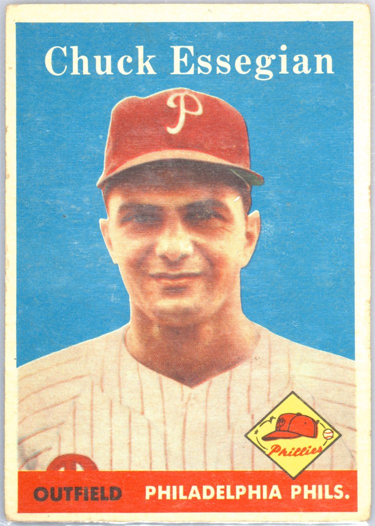 1958 Topps #460 Chuck Essegian, Philadelphia Phillies