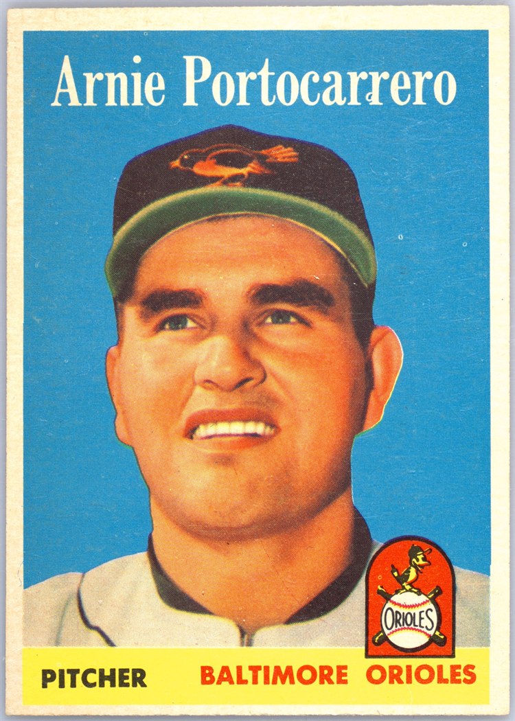 1958 Topps #465 Arnie Portocarrero, Baltimore Orioles