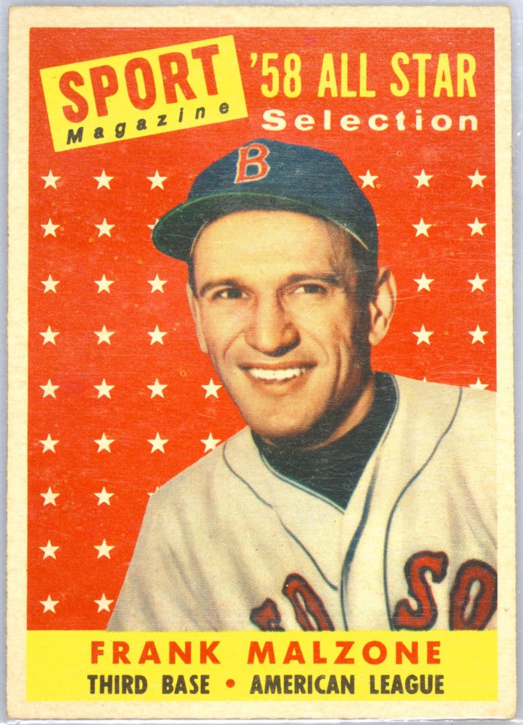 1958 Topps #481 Frank Malzone, Boston Red Sox