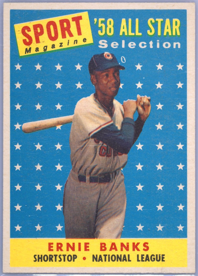 1958 Topps #482 Ernie Banks, Chicago Cubs