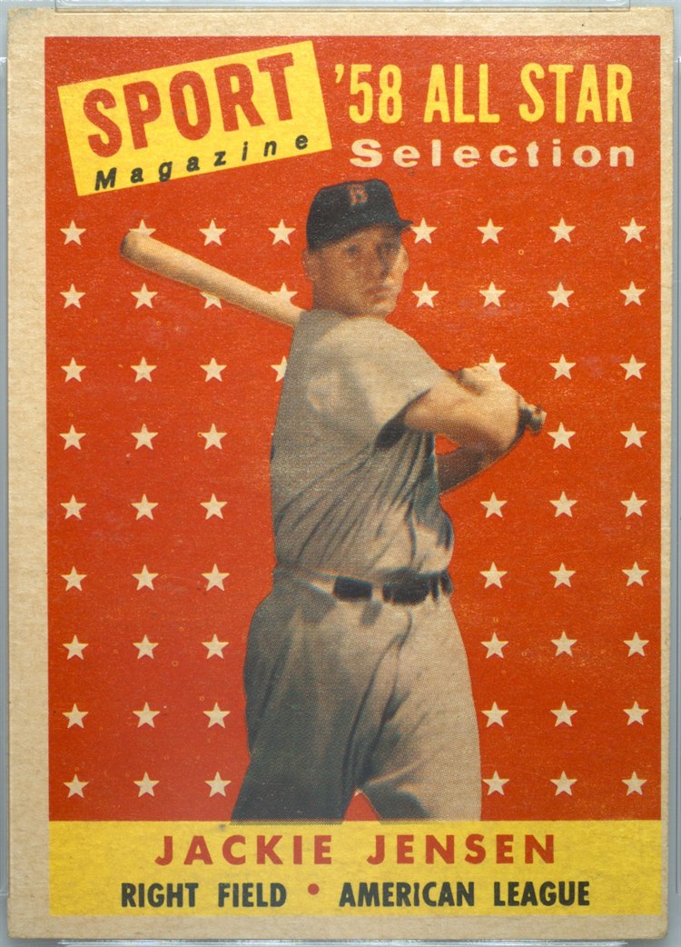 1958 Topps #489 Jackie Jensen, Boston Red Sox
