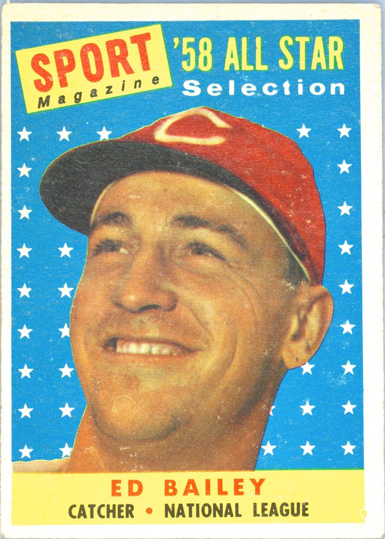 1958 Topps #490 Ed Bailey, Cincinnati Reds