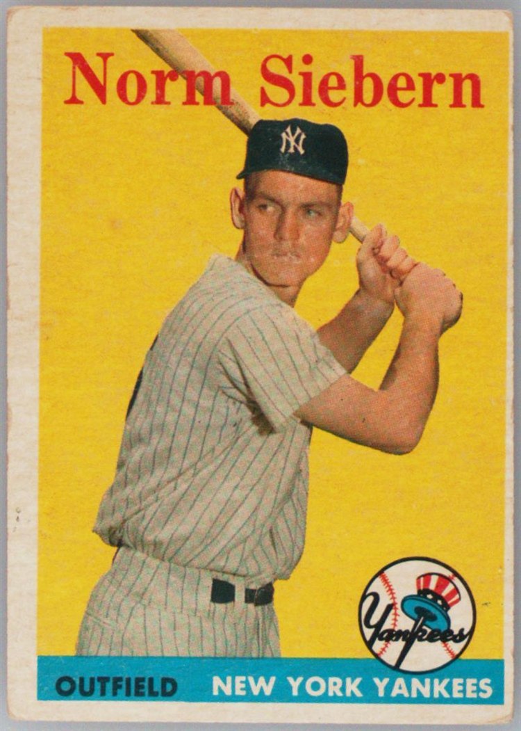1958 Topps #54 Norm Siebern, New York Yankees