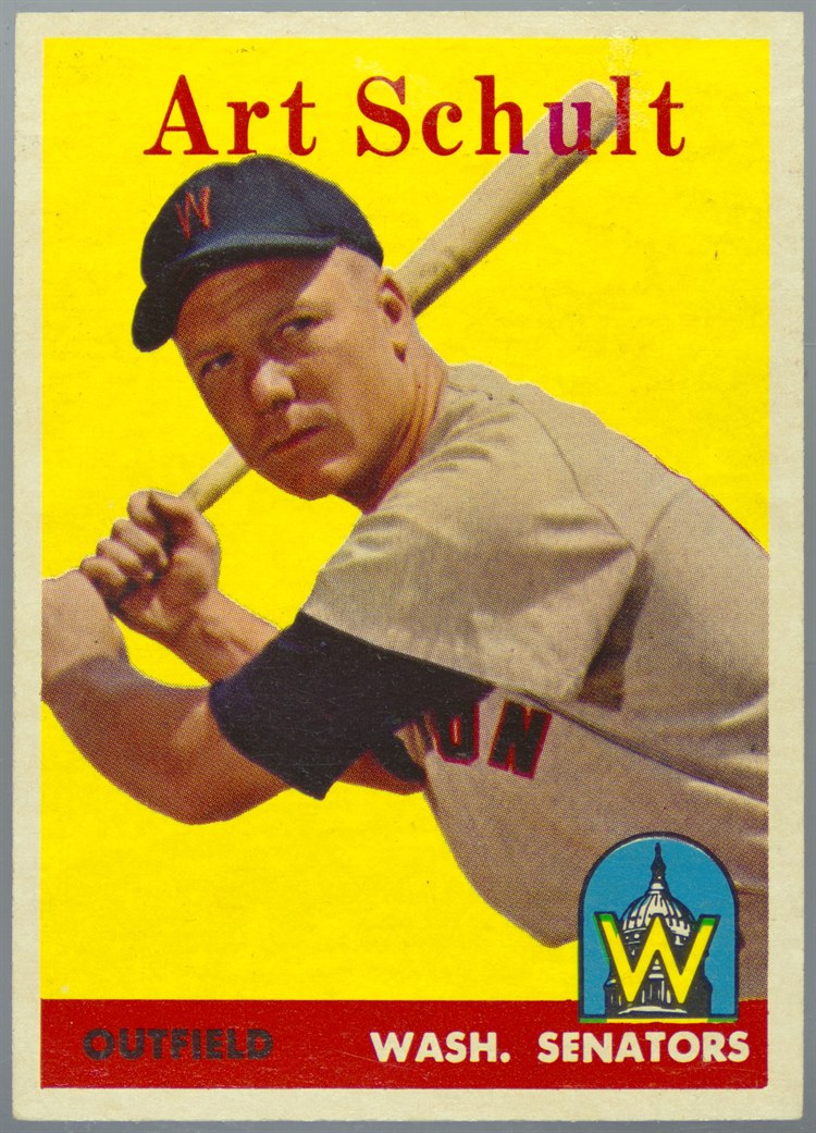 1958 Topps #58 Art Schult, Washington Senators