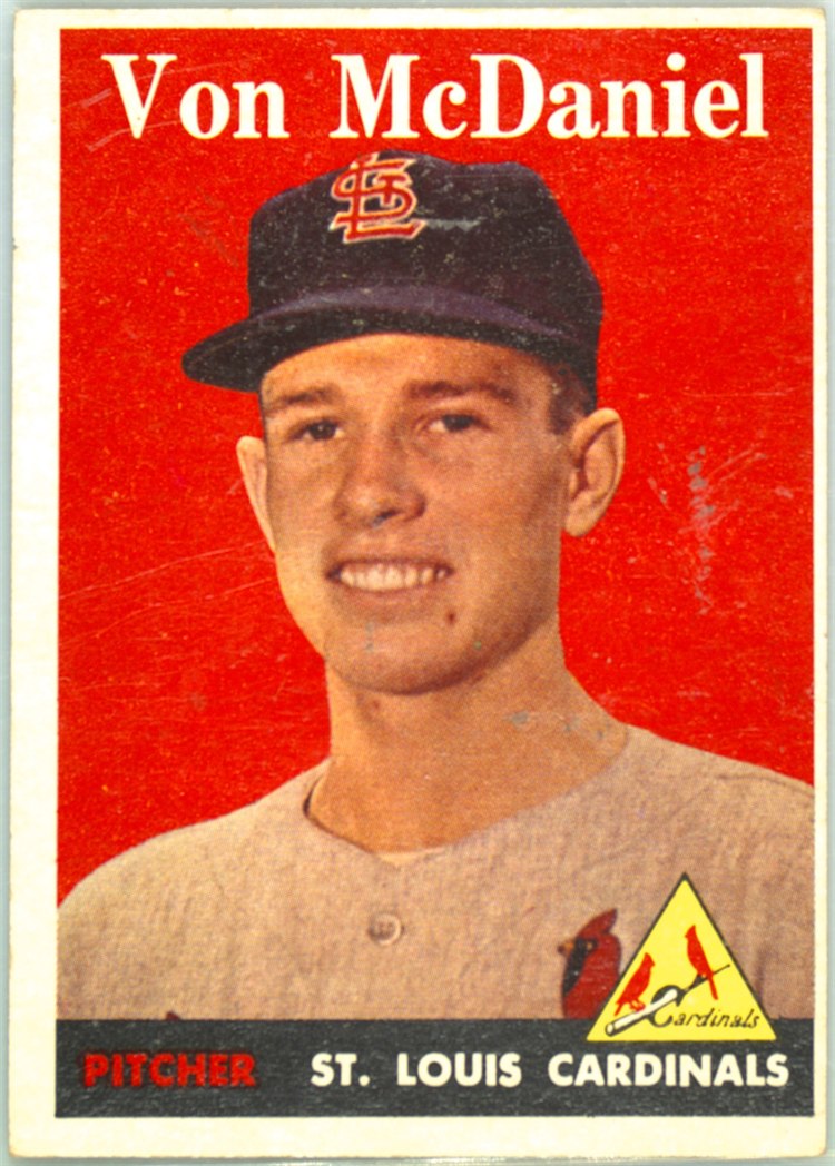 1958 Topps #65 Von McDaniel, St. Louis Cardinals