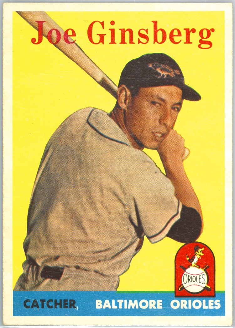 1958 Topps #67 Joe Ginsberg, Baltimore Orioles
