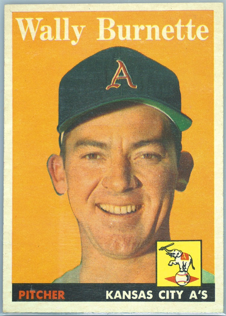 1958 Topps #69 Wally Burnette, Kansas City Athletics