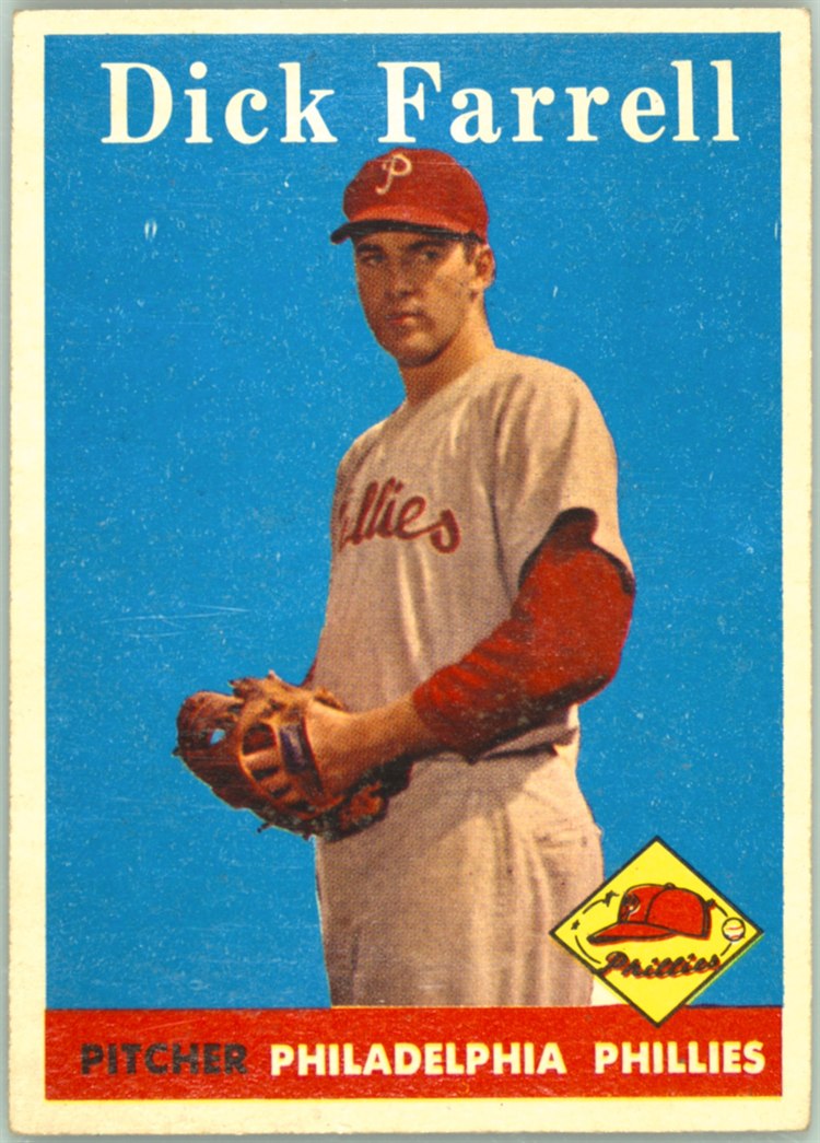 1958 Topps #76 Dick Farrell, Philadelphia Phillies