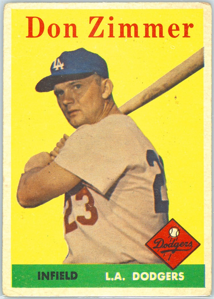 1958 Topps #77 Don Zimmer, Los Angeles Dodgers