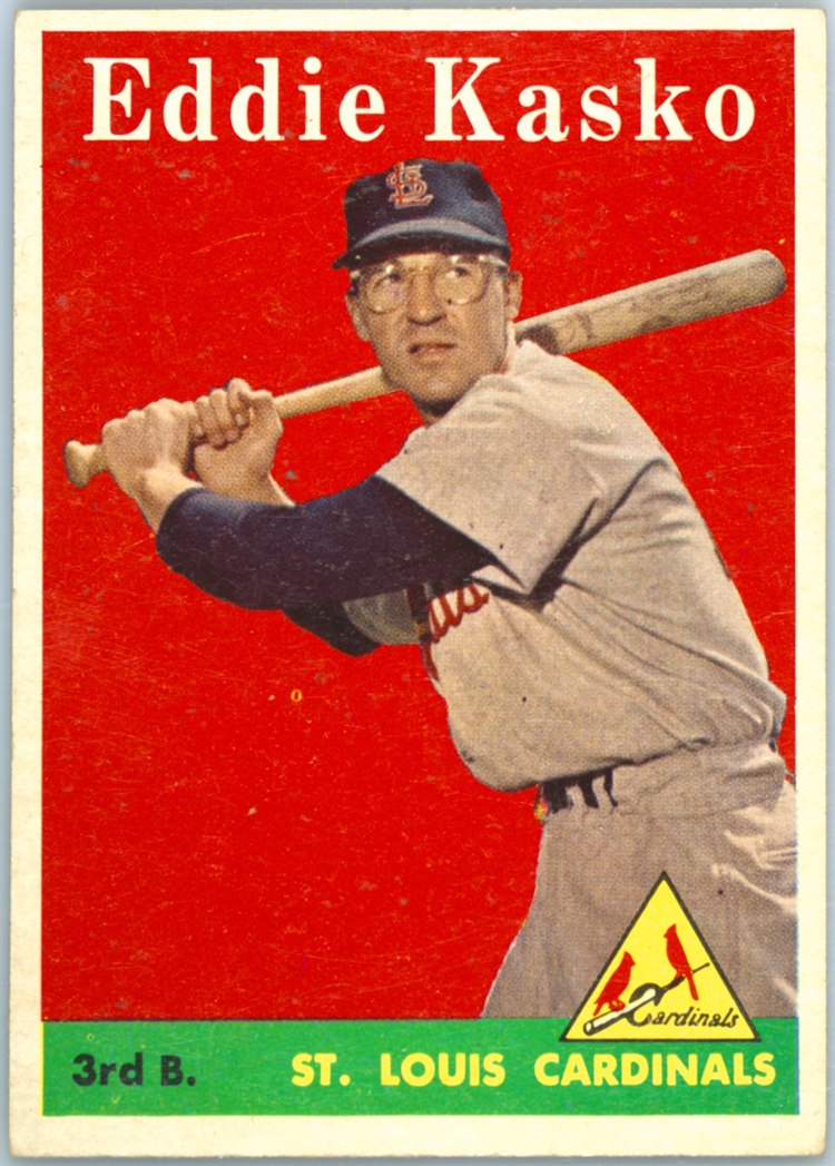 1958 Topps #8 Eddie Kasko, St. Louis Cardinals