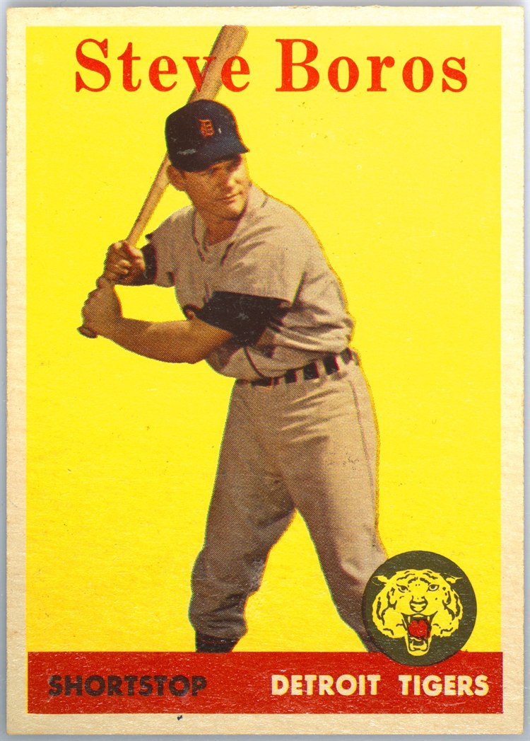 1958 Topps #81 Steve Boros, Detroit Tigers